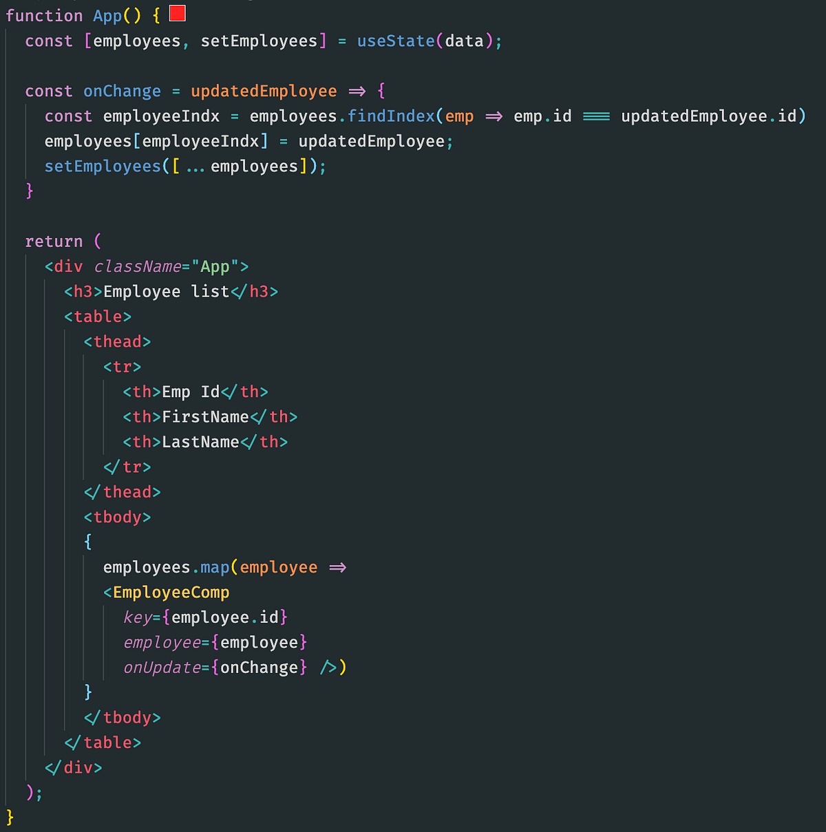 React Hooks and Memo Optimally Update and Render a Large List