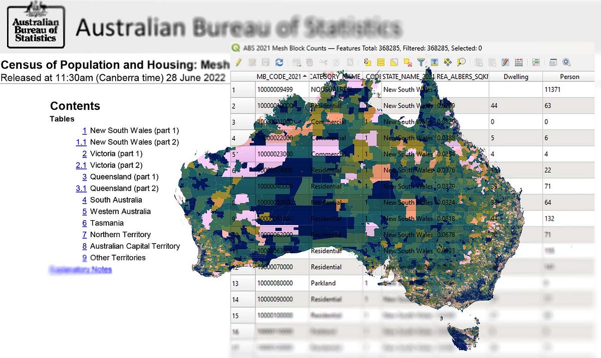 Census Data Released As Excel Files?! Getting Australia’s 2021 Dwelling ...