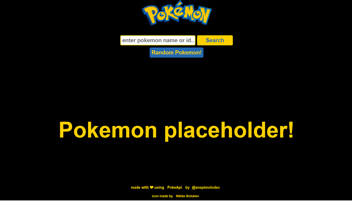 Using PokeAPI to build simple Pokemon Generator by Aiaru