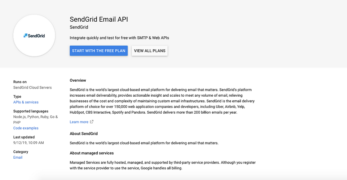 Email Service in GCP. Google Cloud doesn't have their own… | by Manjunath  Kempaiah | Medium