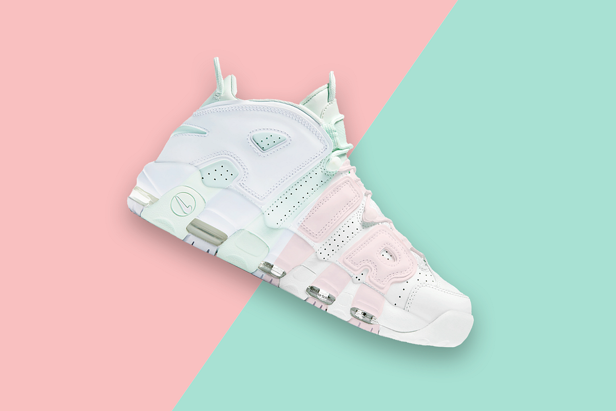 shoes that look like pink and white