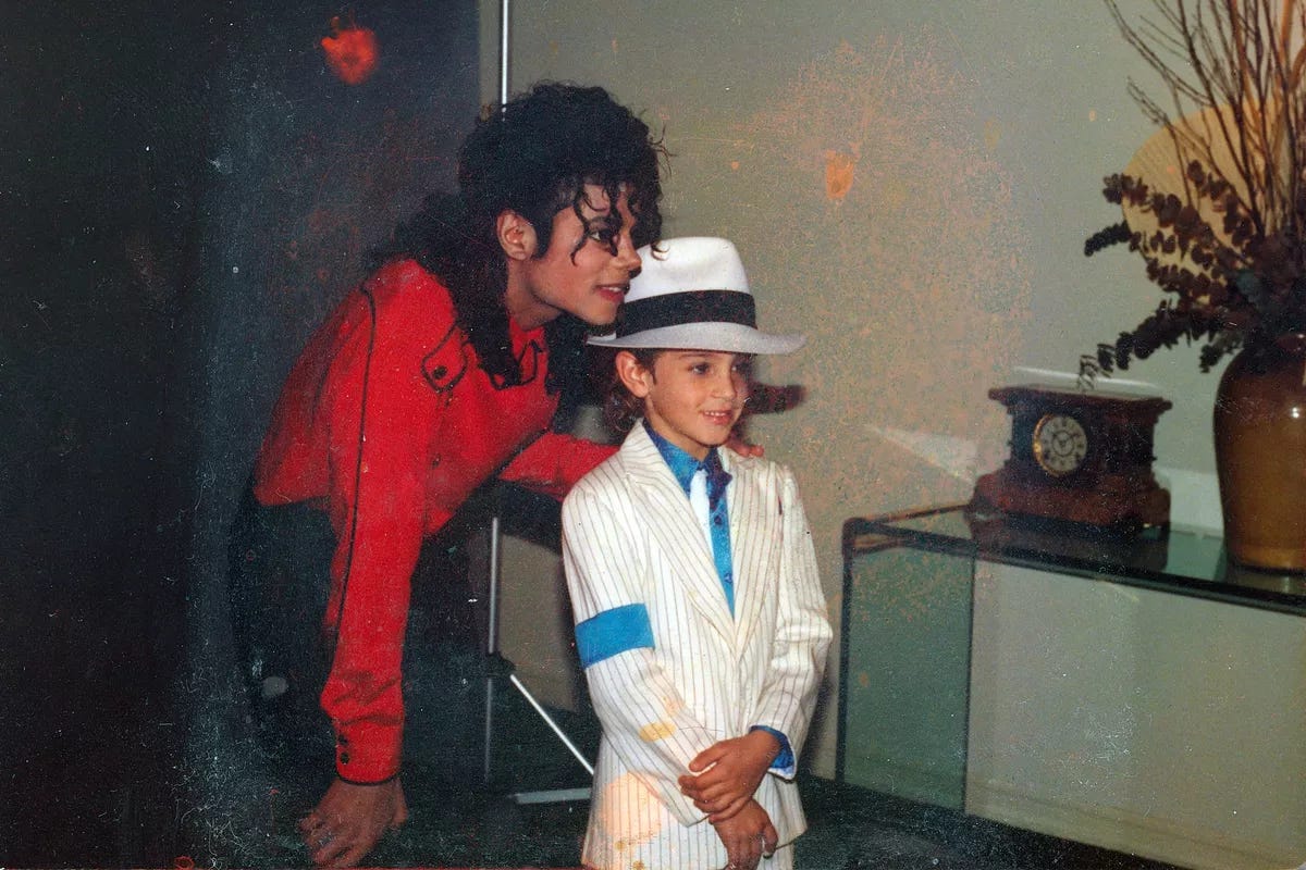 Leaving Neverland Michael Jackson with young Wade Robson