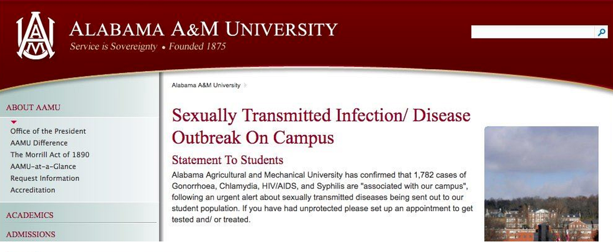 Alabama A M Denounces Campus Std Outbreak Fake News By Hbcu Digest Medium