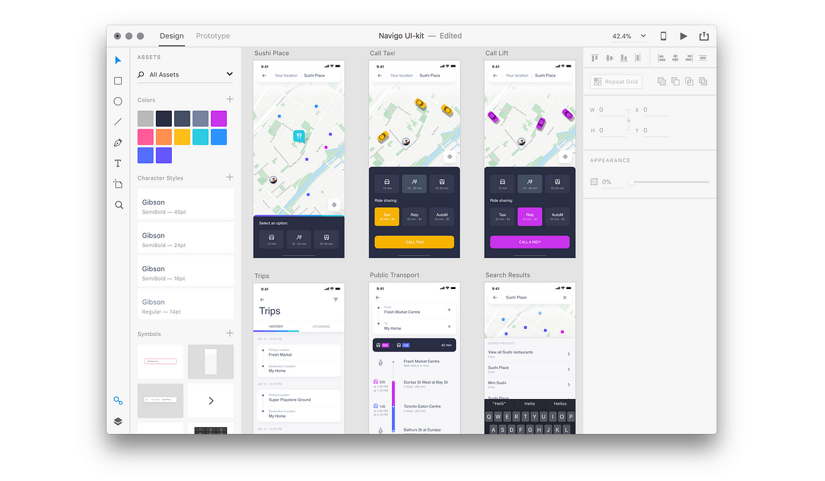Managing Assets with Adobe XD. Curating and reusing colors, character… | by  Jonathan Pimento | Medium