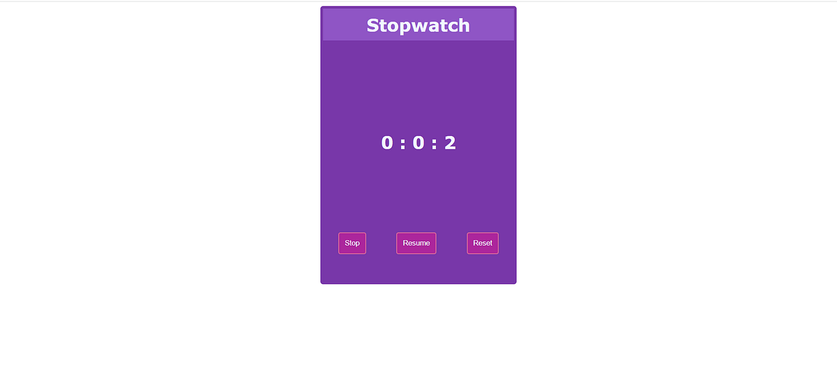 Stopwatch with React. Hey, today we are gonna create a… by Paani Medium
