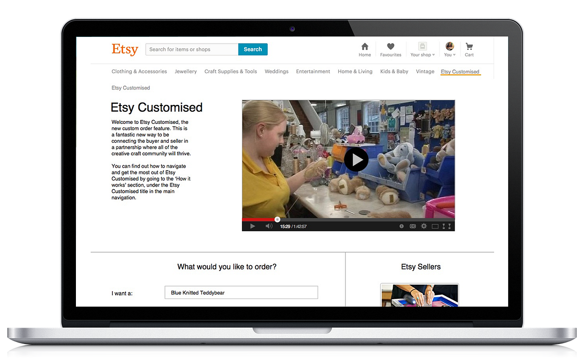 Case Study UXDI 9 Etsy. Project 3 Etsy ‘Customised order’ —… by