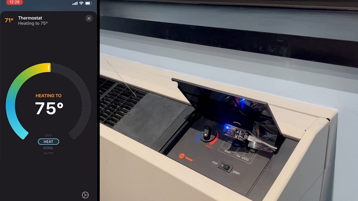A Dumb Heater In A Smart Home. Turning an old heater and A/C combo