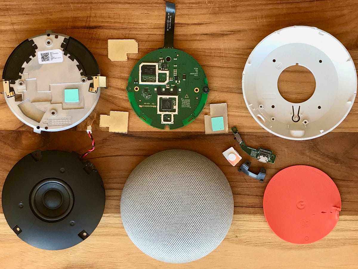 Beliggenhed eskortere Blot Google Home Mini teardown, comparison to Echo Dot, and giving technology a  voice | by Justin Alvey | Medium
