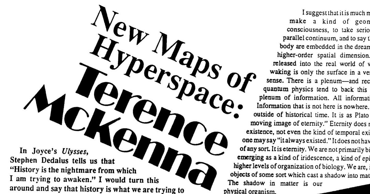 Terence Mckenna New Maps Of Hyperspace Videoarchive By Rafika Lifi Medium