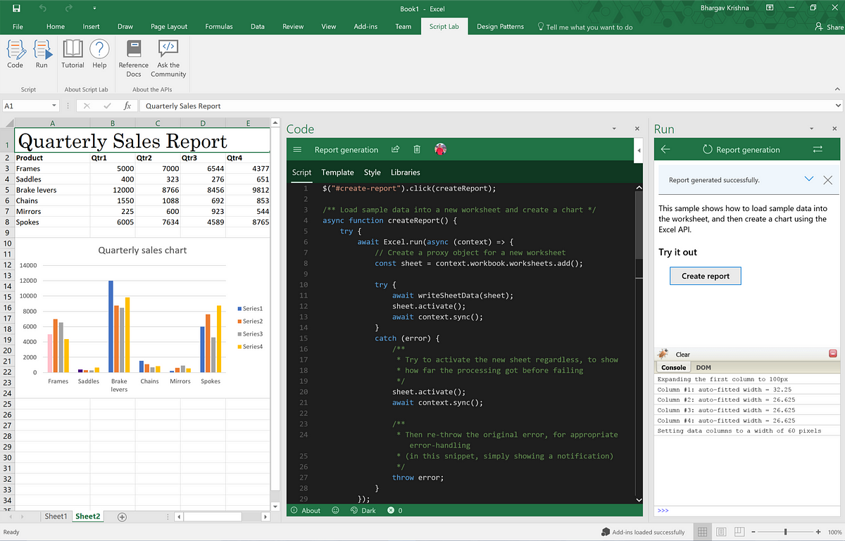 You can write JavaScript in Excel! - Script Lab - Medium