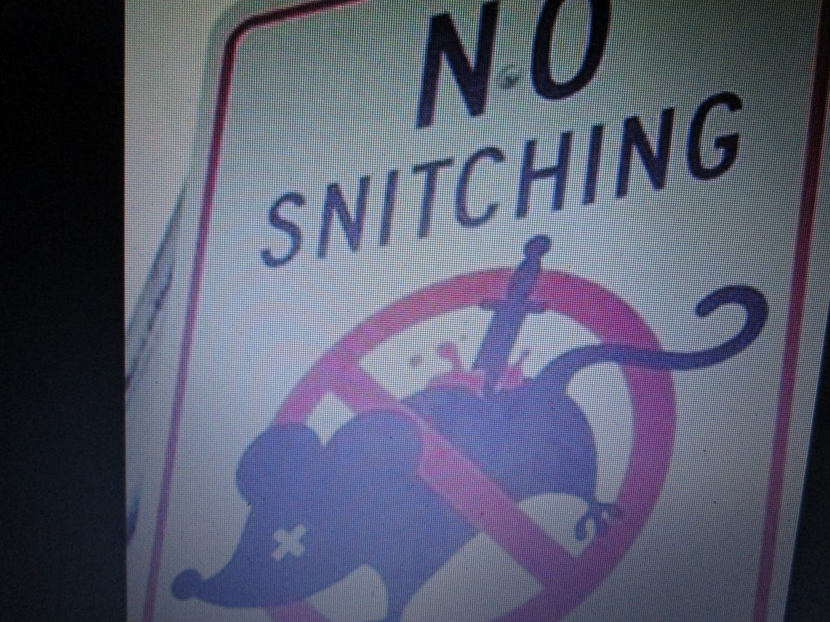 “Snitches Get Stitches”. In which the author finds this… by Ann Rita Darcy Medium
