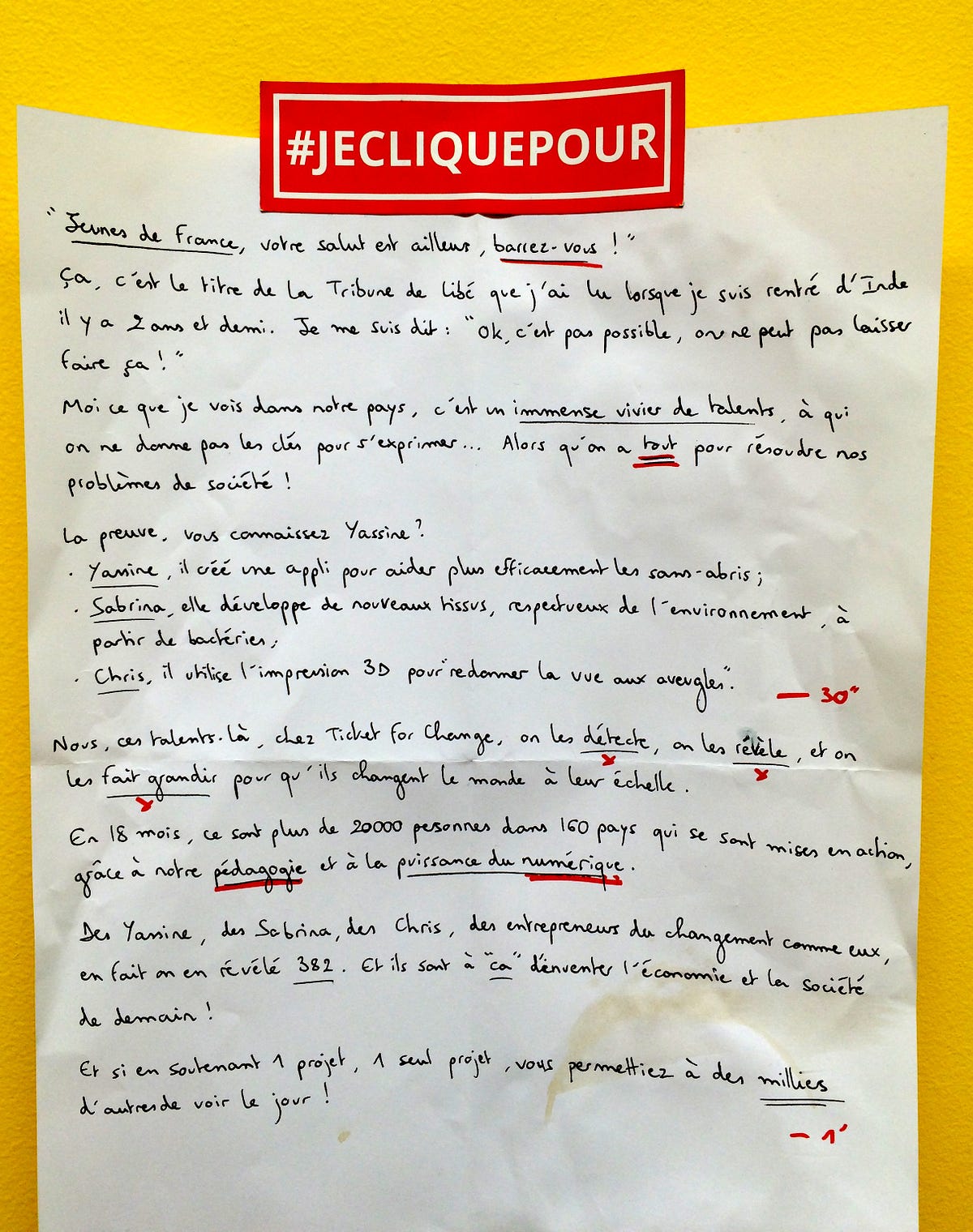 Le Pitch “Ticket for Change” vainqueur du Google Impact Challenge France ! by Ticket for