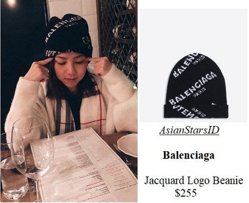 balenciaga logo beanie