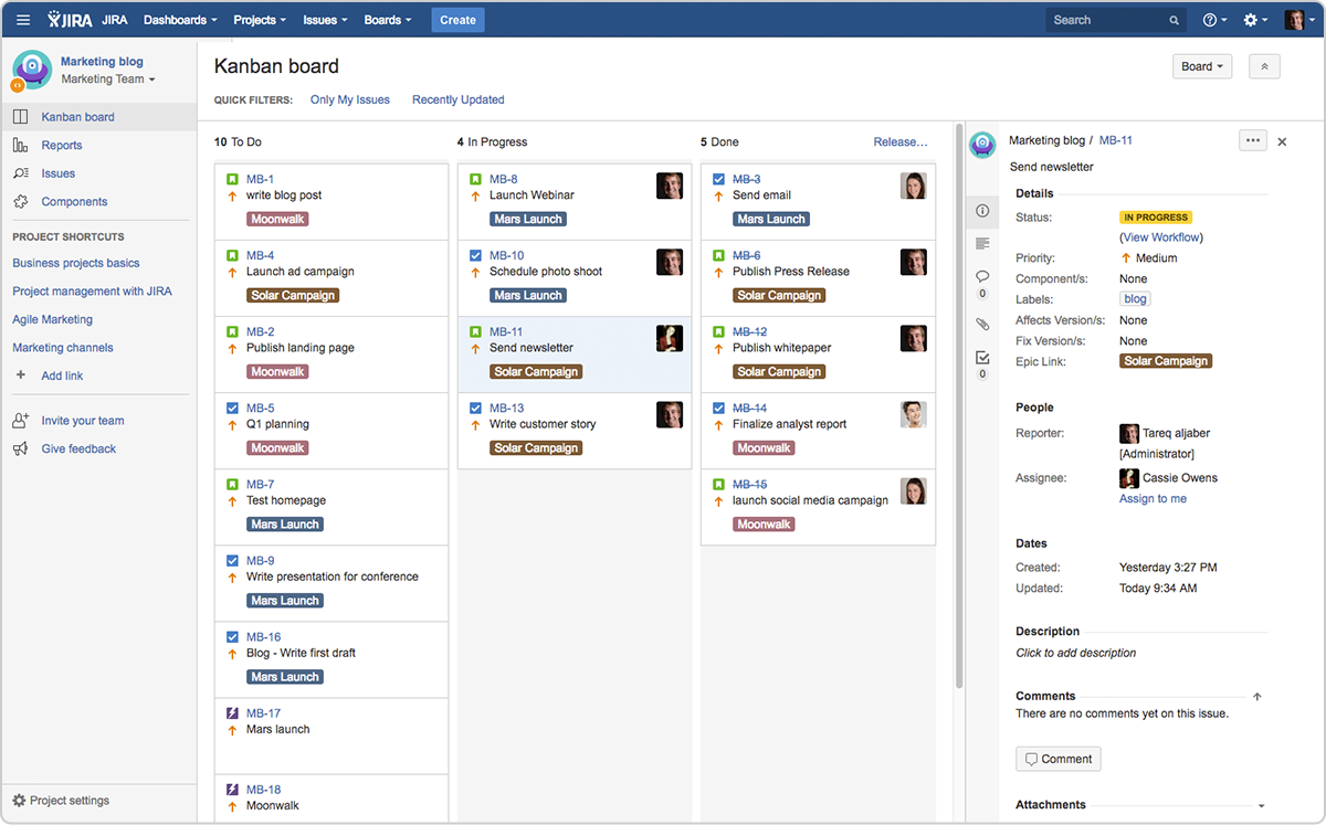 Using Atlassian JIRA for agile marketing | by Tom Callway | Medium