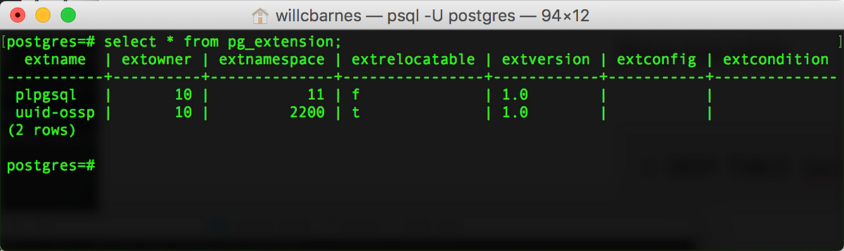Adding UUID functionality to your psql server (uuid-ossp) | by Will Barnes  | Medium