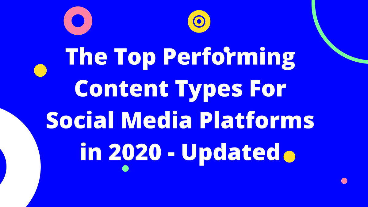 The Top Performing Content Types For Social Media Platforms in 2020