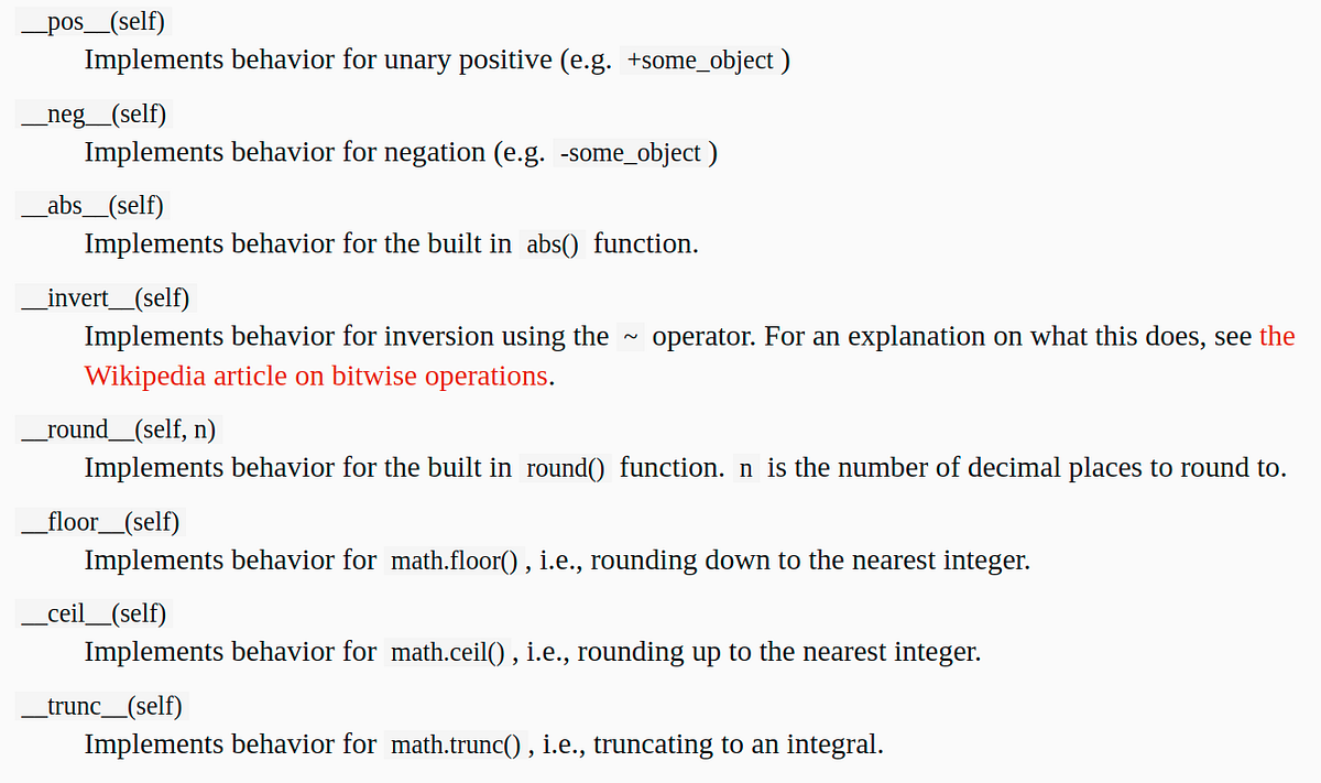 Python Special/Magic Methods. · Part 1: Introduction · Part 2… | by  ifeelfree | Medium