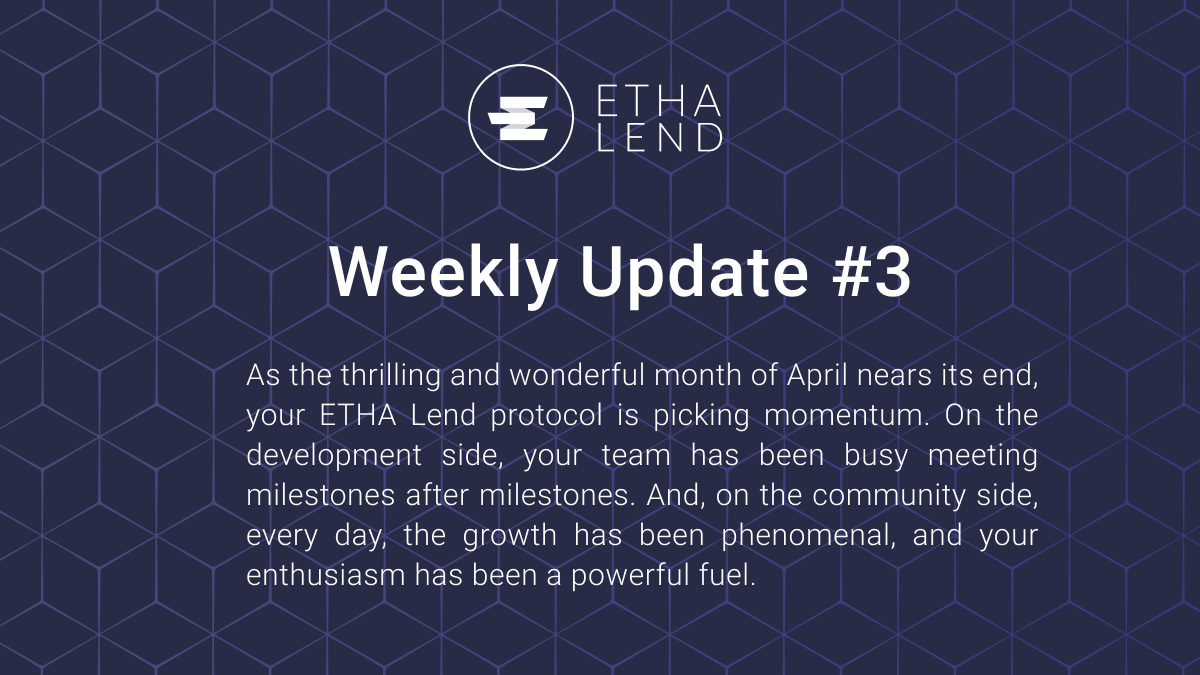 ETHA Lend Weekly Updates #3: API, Smart Contracts, Mainnet Soft Launch, And More!