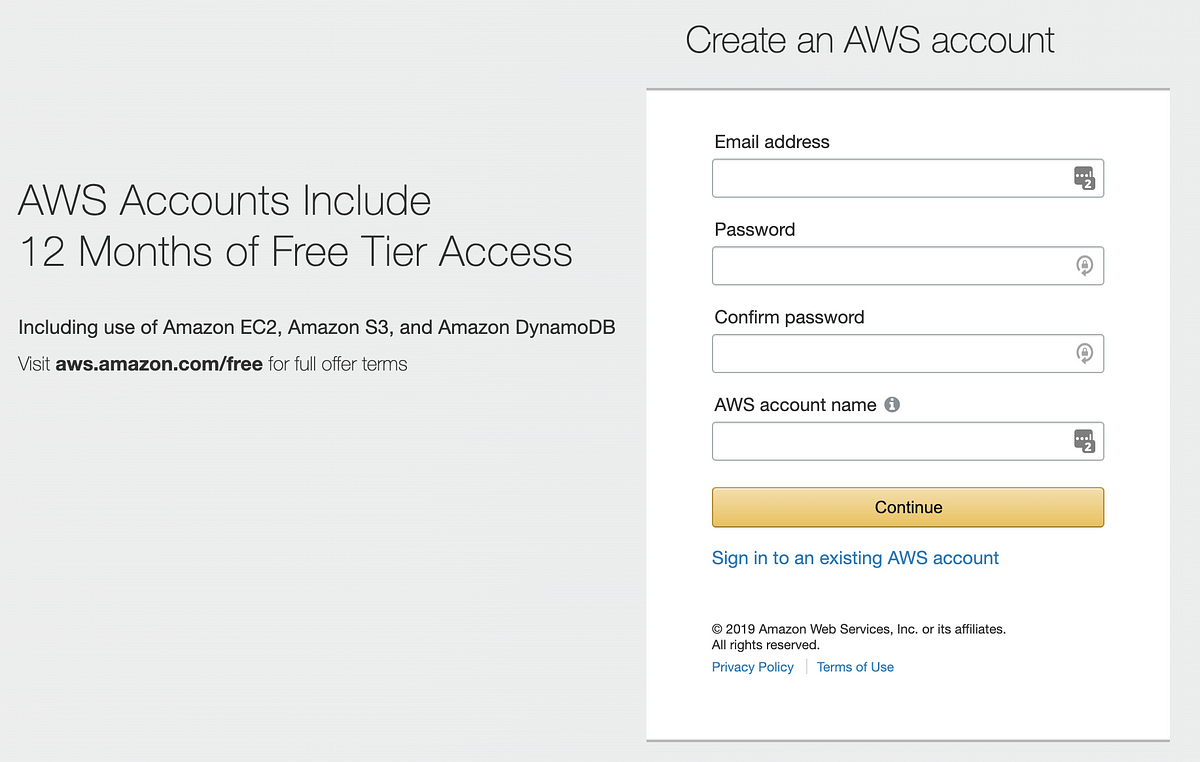 Setting up AWS Free-Tier account and billing alarm | by Andrea Grande |  Medium