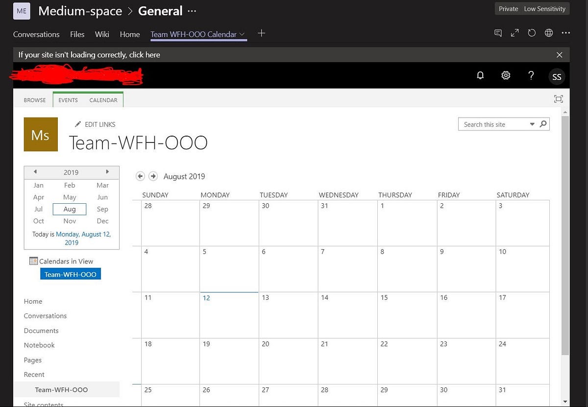 Creating Calendar In Microsoft Teams