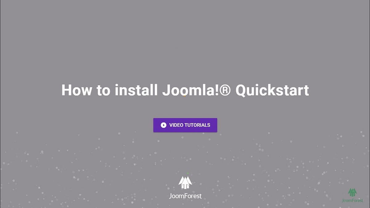 How To Install Joomla Quickstart? by JoomForest Medium