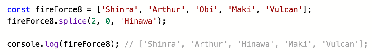 Methods that help: Part 6 — .splice(); | by Jordan Rivera | Medium