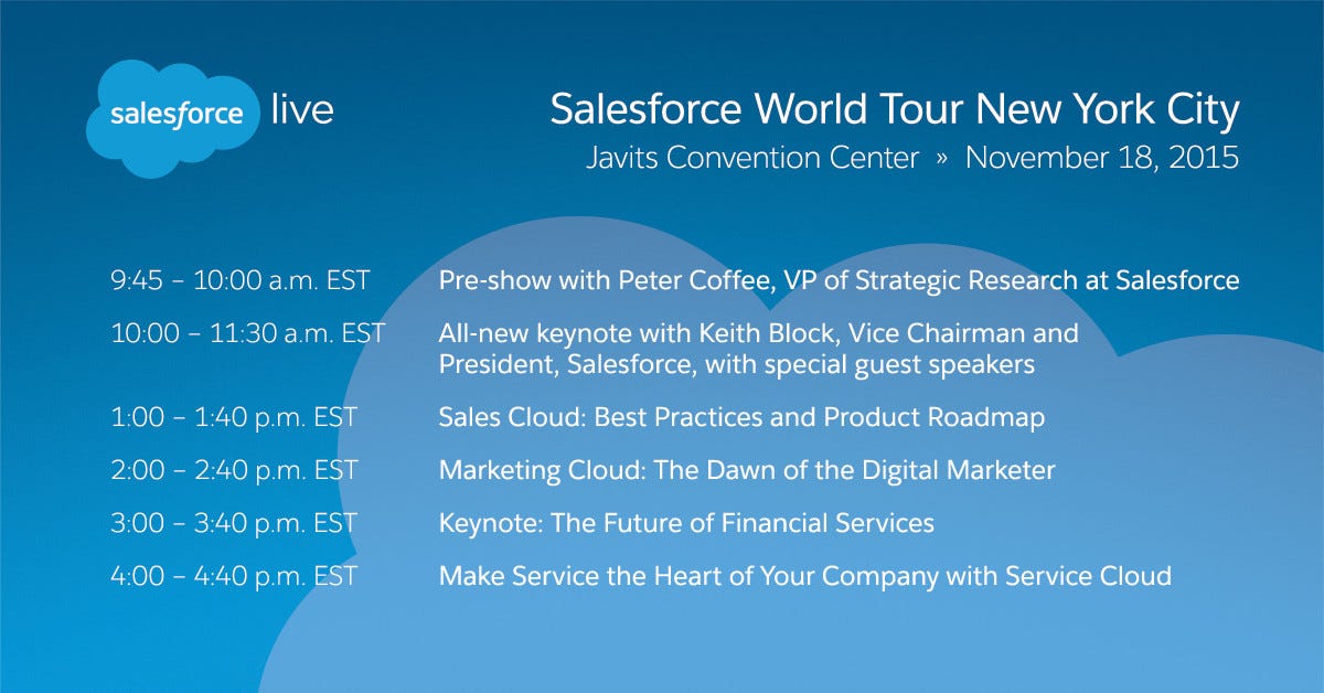 Experience the Salesforce World Tour in New York City from Anywhere!