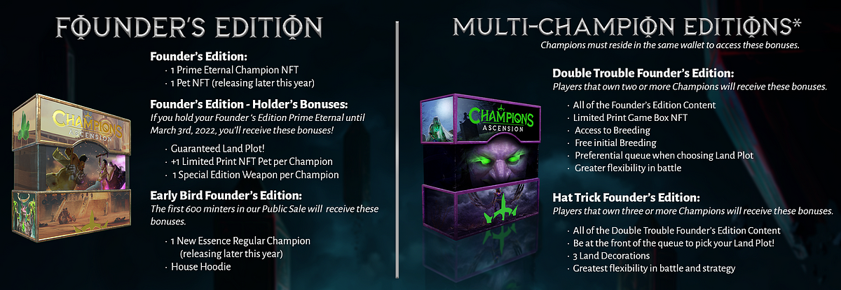 Maximize Your Champions: How To Score Every Bonus During the Mint | by  Champions Ascension | Feb, 2022 | Medium