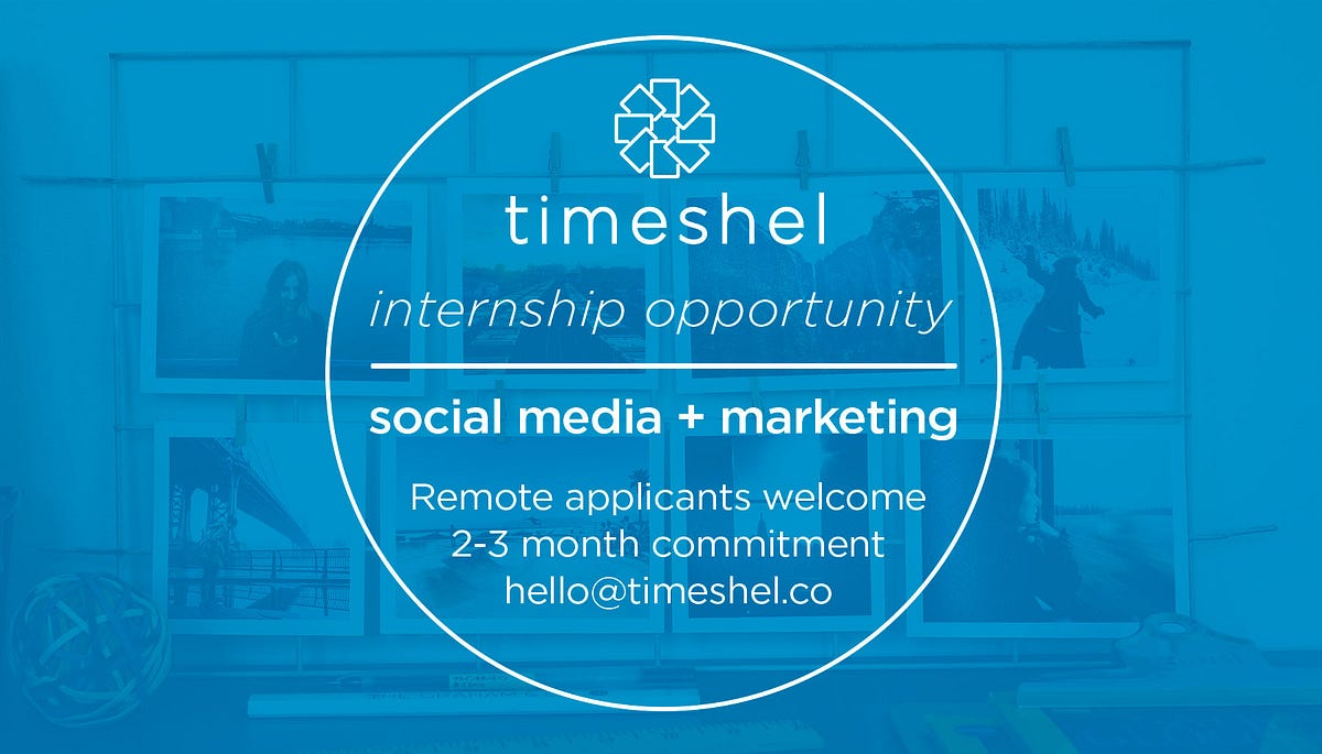 Marketing Internship for a New York Startup! by timeshel Medium
