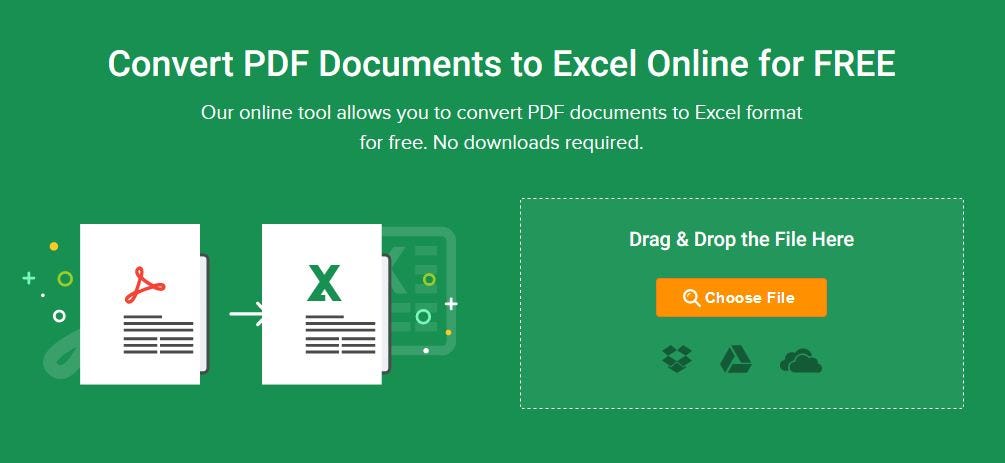 Convert PDF to Excel Online for FREE — PDF to EXCEL Converter
