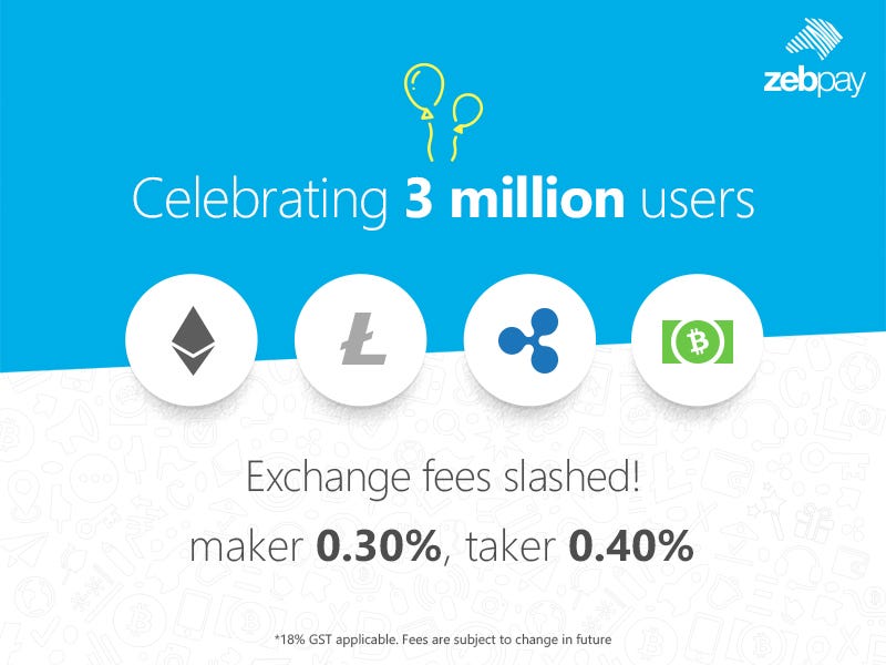 Celebrating 3 Million Users By Slashing Fee On Alt Coins - 