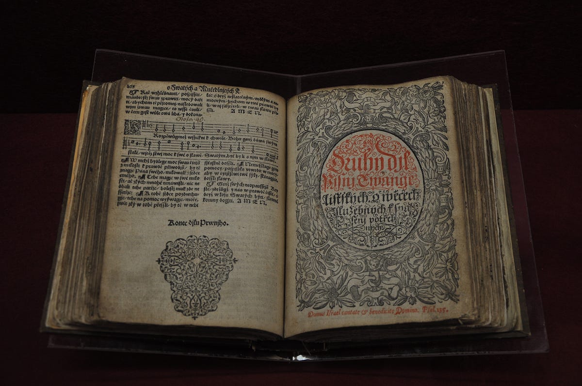 THE KRALICE BIBLE. The original languages of the Bible… by Justin