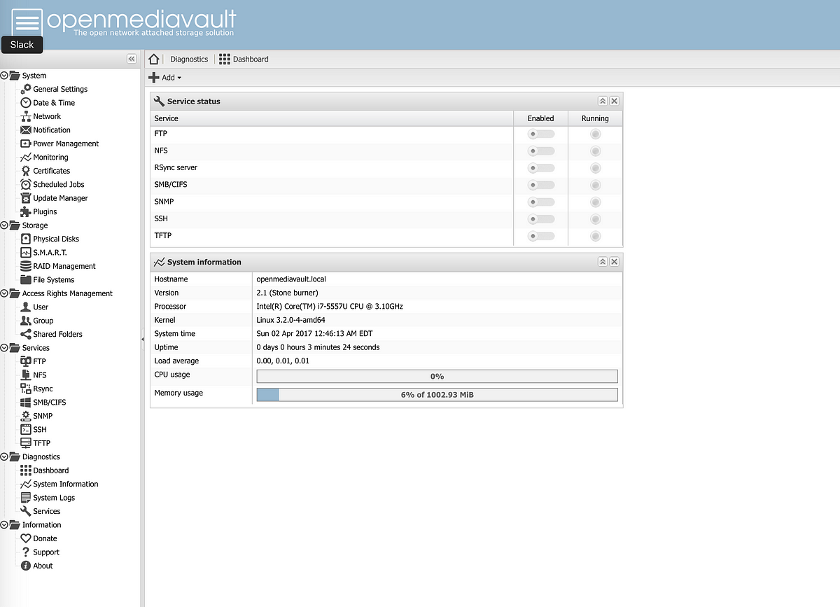 Building an Open Media Vault NAS (Part 3— Configuring OMV) | by Ridwan |  Ridwan Khan