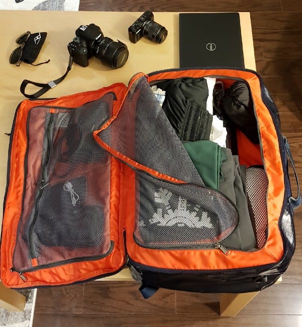 backpack with lots of pockets and compartments