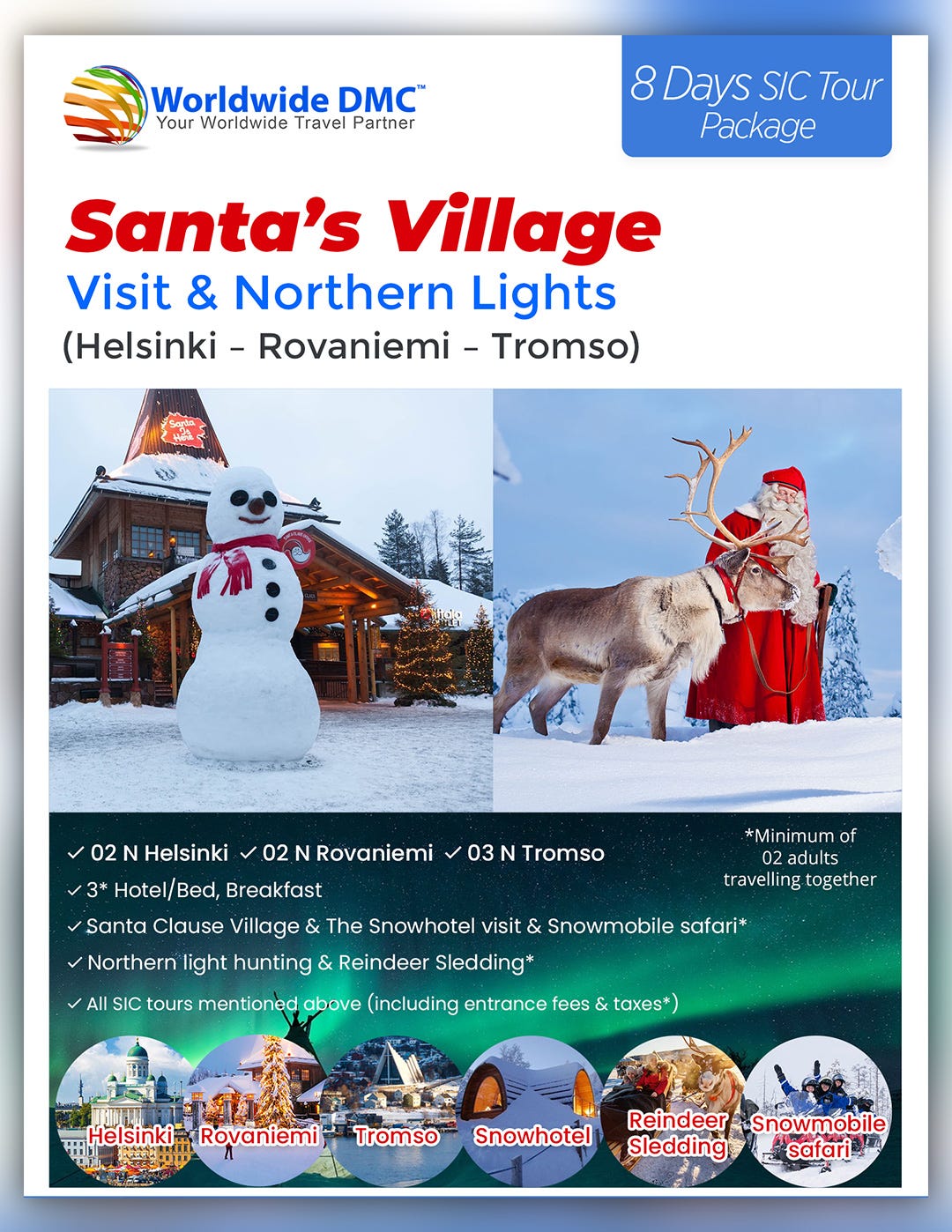 Santa's Village Visit & Northern Lights — 8 Days SIC Tour Package | by  Worldwide DMC Ltd. | Inbound Tourism | Medium