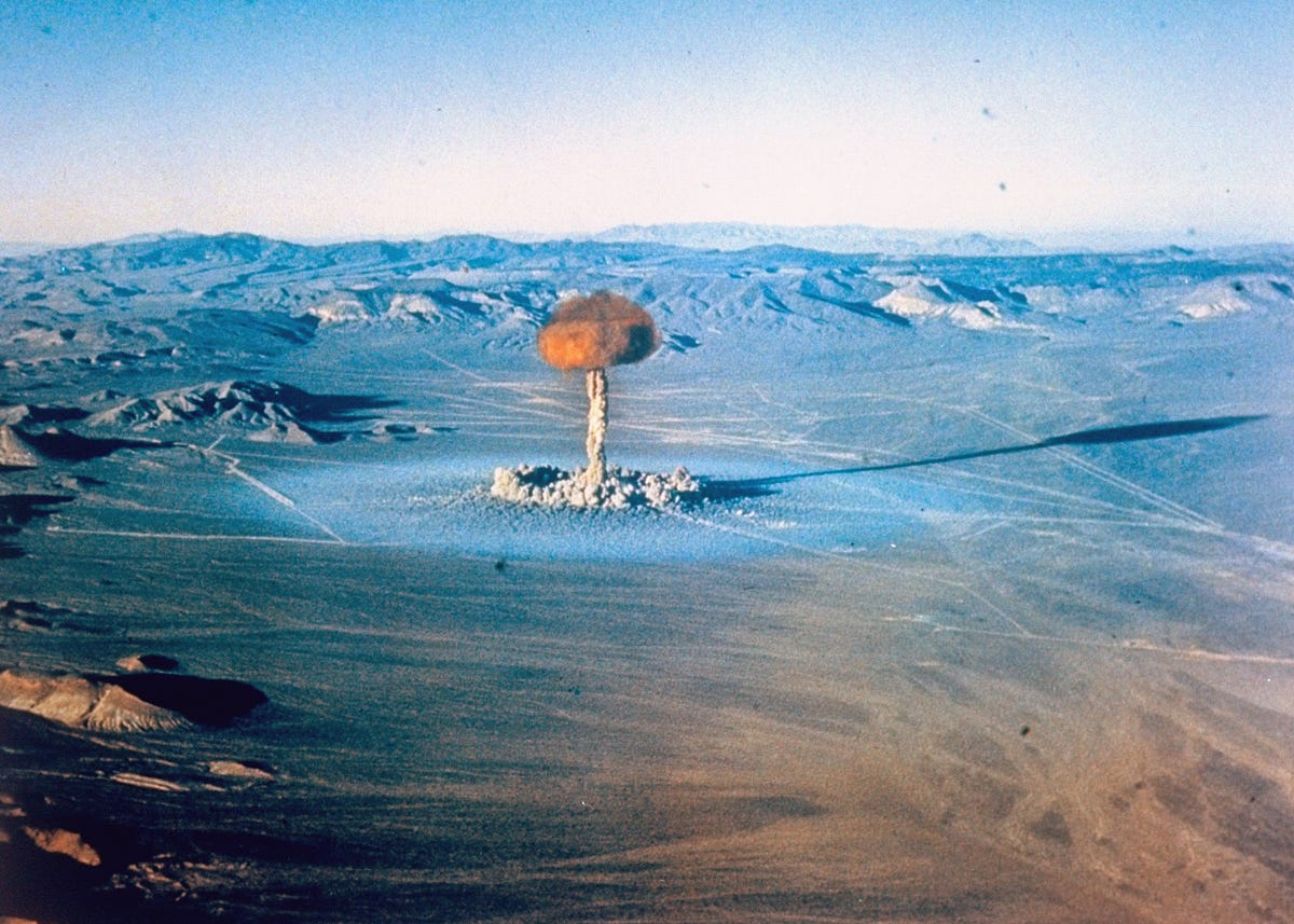 Nuclear bombs were being tested less than hour from Las Vegas   and