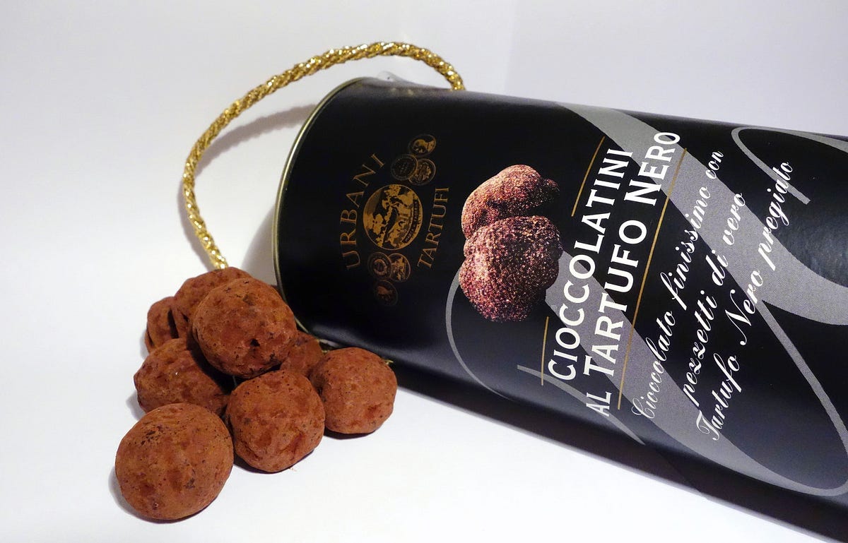 Chocolate truffles that are made with real truffles!! by