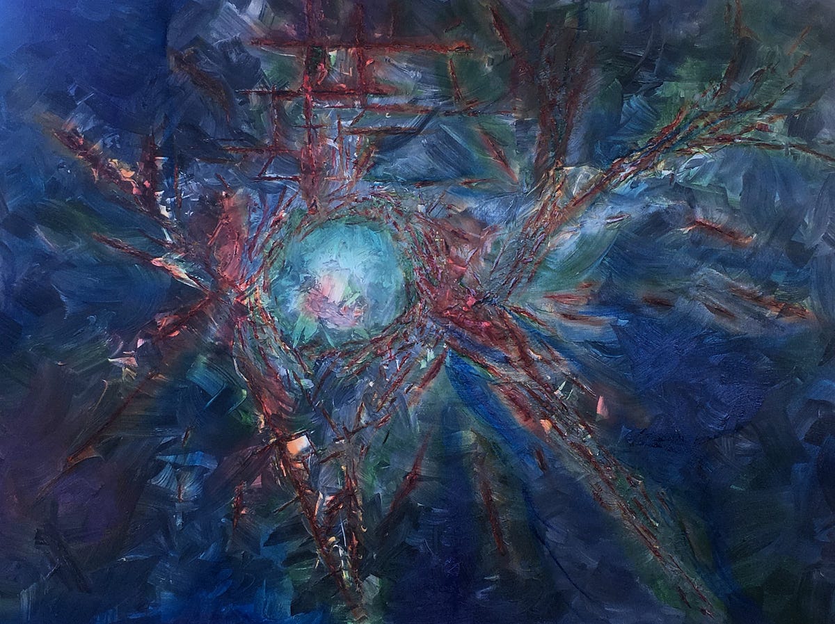 This is the first piece of art I sold. by Joe Burchett Medium