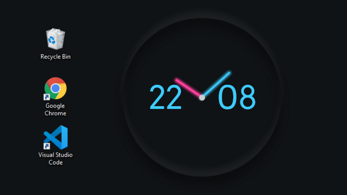 Building a live clock wallpaper using Node.js