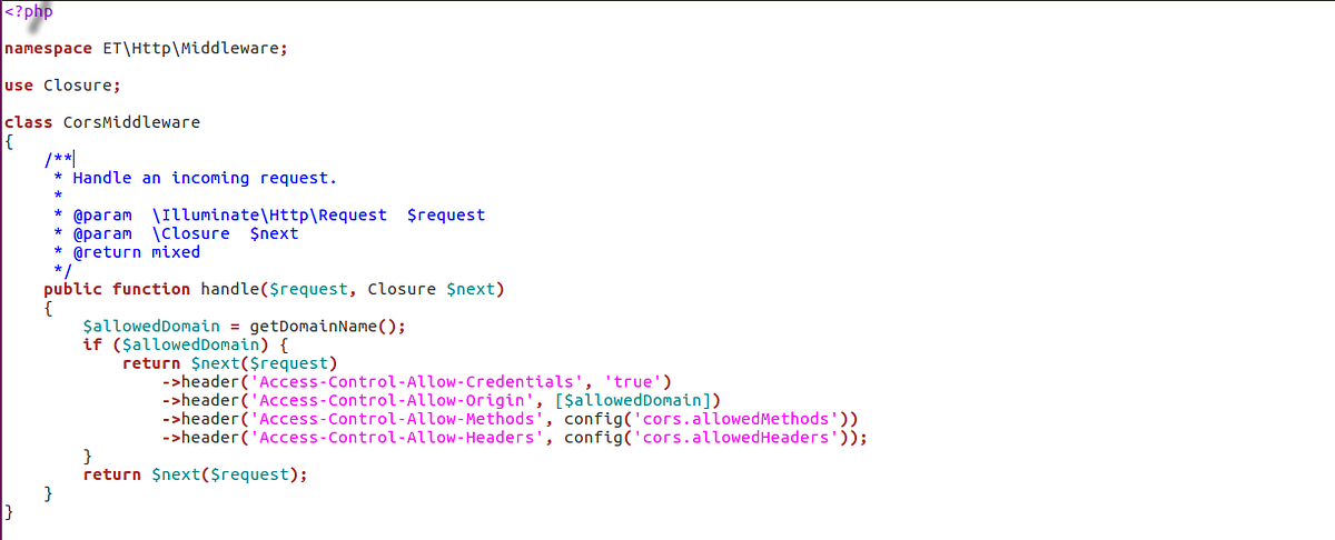 Creating Middleware For Multiple Cross Domain Access In Laravel By Preeti Ganagi Medium