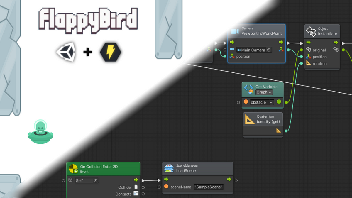 Create flappy bird clone in unity bolt visual language in 10 minutes or  less | by ing. jan jileček | itnext