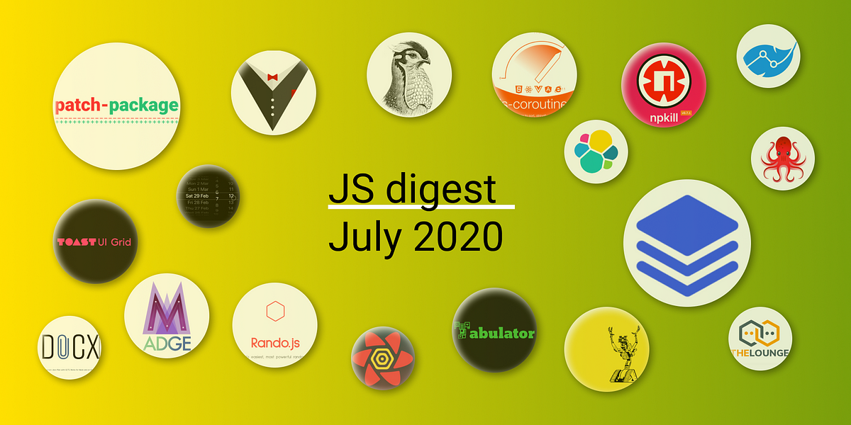 34 most popular JS repositories on GitHub in June 2020