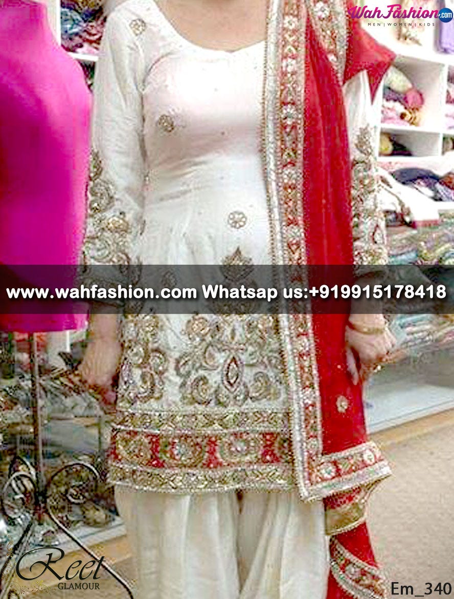 white punjabi suit combination