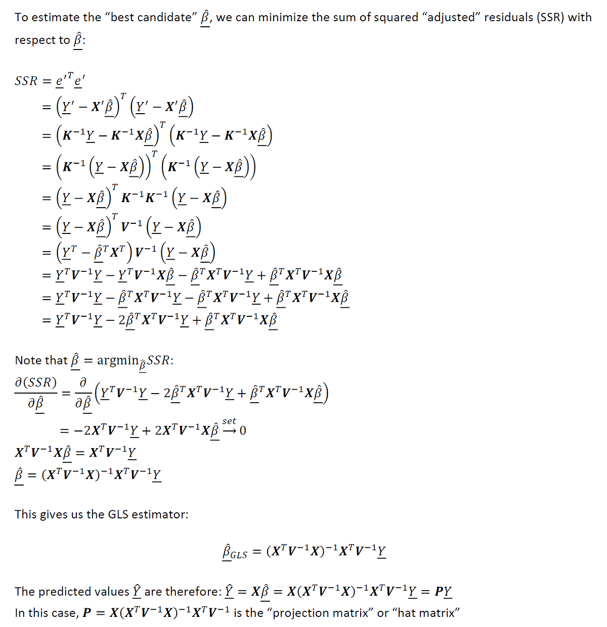 Generalized Least Squares Gls Relations To Ols Wls By Andrew Rothman Towards Data Science