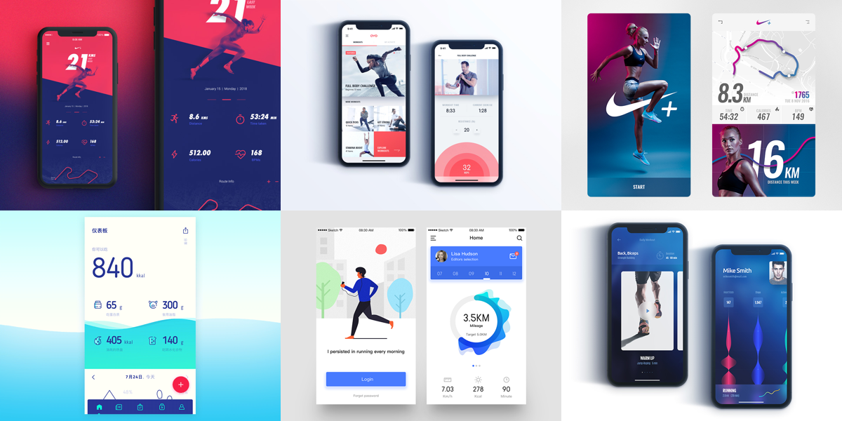 Verbazingwekkend Friday Design Inspiration: 15 Inspiring Fitness App Designs SO-49