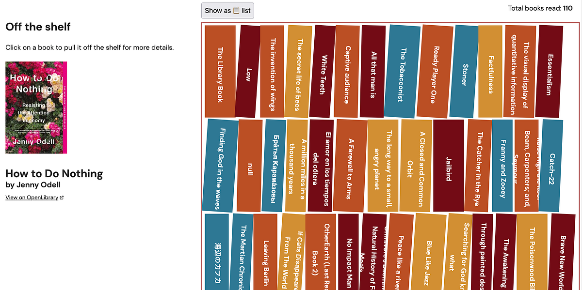 How to create a personal digital bookshelf with OpenLibrary by Ben