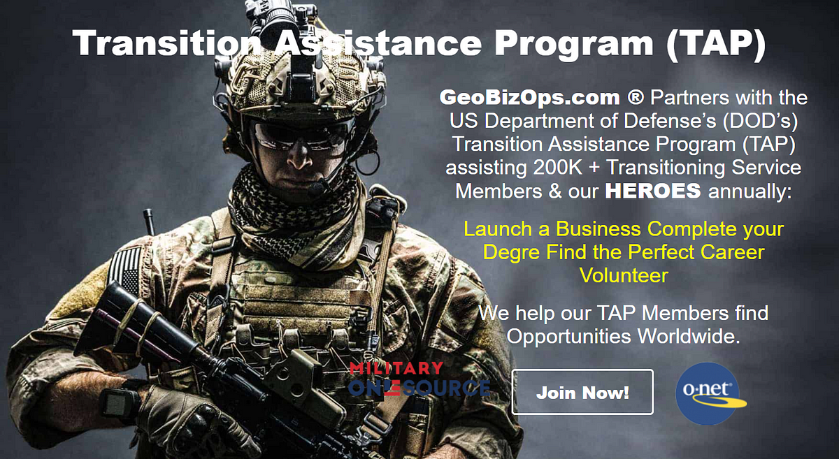 Transition Assistance Program. GeoBizOps.com ® Partners With The US ...