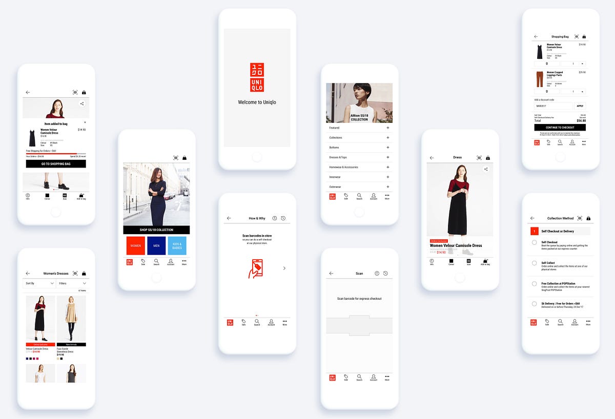 Redesigning Uniqlo App with Service Design | by Cheryl Lee | UX Planet
