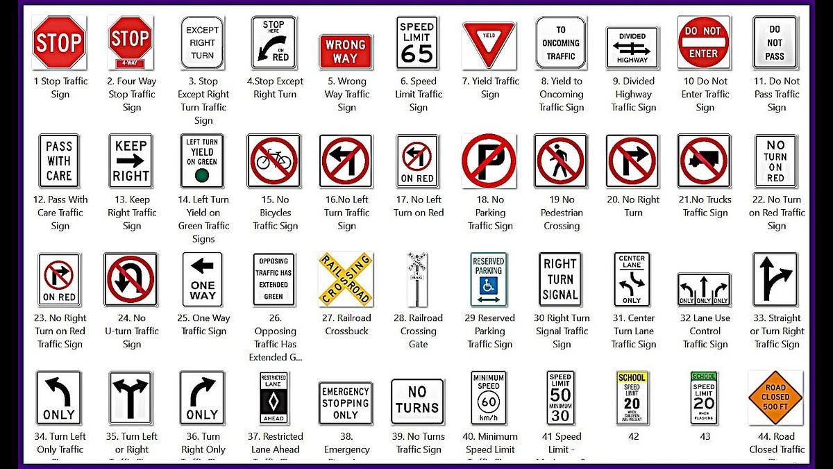 regulatory traffic signs