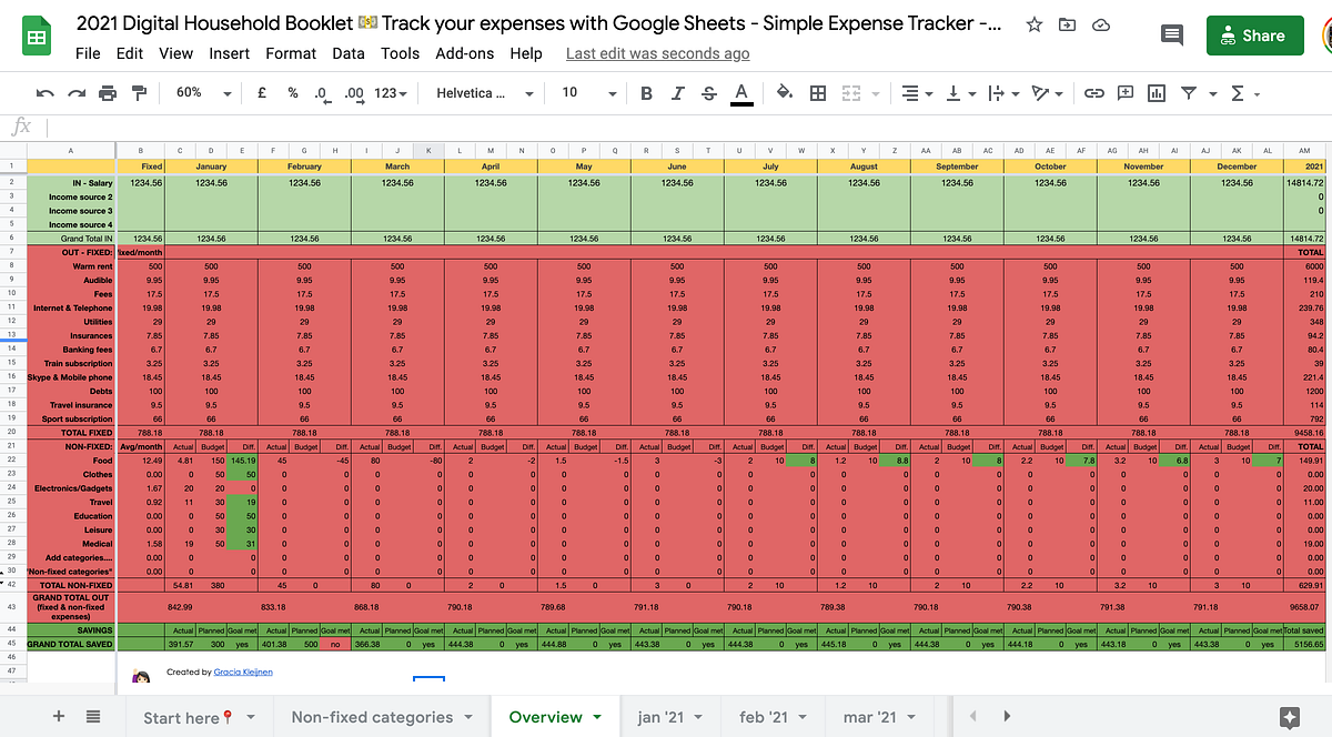 How to Easily Track Your Expenses with Google Sheets in 2021 (Free Template) by Gracia